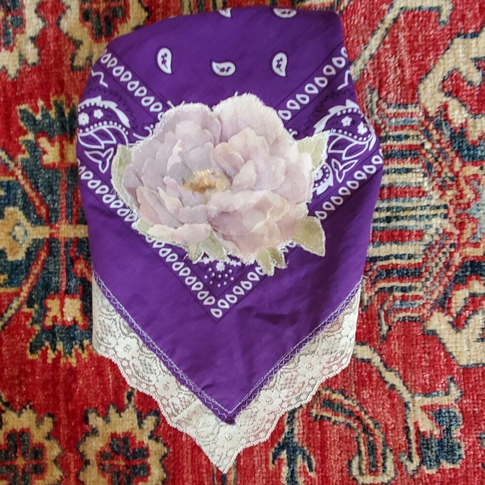 Refashioned Upcycled Patched and Distressed Boho‎ Overalls Handmade SzMed - Picture 7 of 13